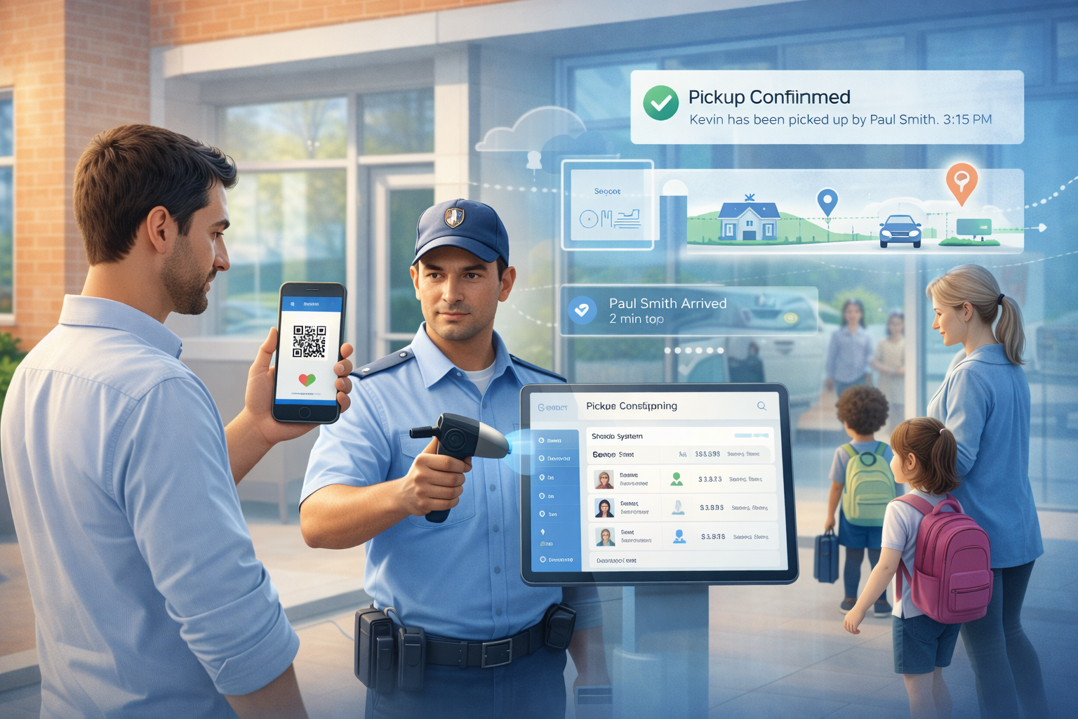 النظام الذكي لاستلام الطلاب